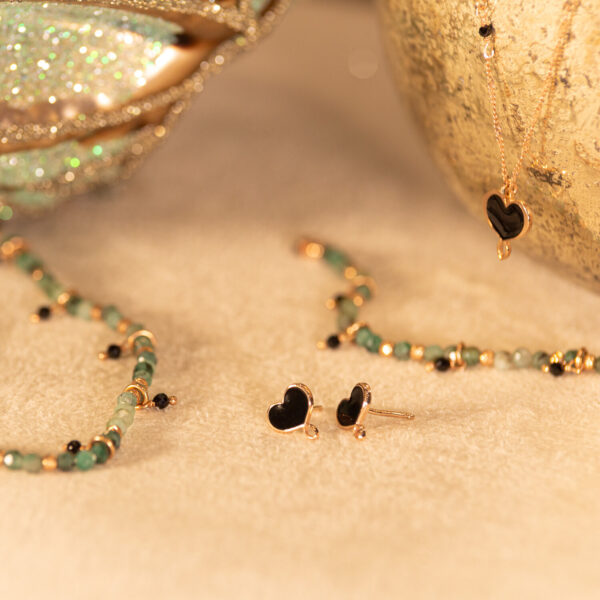 Collana cuoricino nero