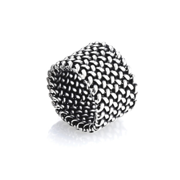 Anello intreccio alto