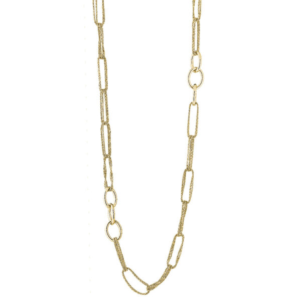 Collana maglia ovali morbidi e rigidi