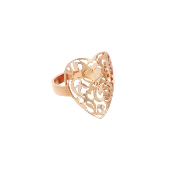 anello cuore vittoriano rosè