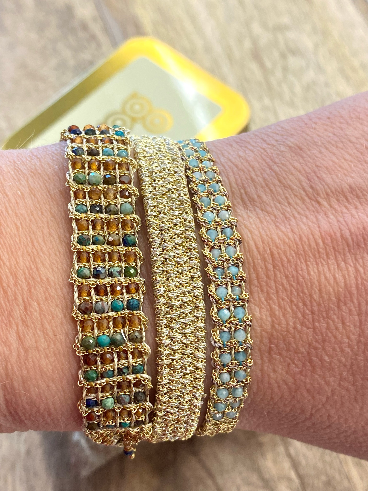 Bracciale Muamara Stone crisocolla e corniola